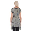 Sketchy abstract artistic print design Short Sleeve Side Drop Tunic View2