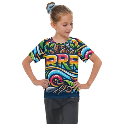 Aae24150-0412-4269-b61e-3879f8d676ed Kids  Mesh Piece T-shirt by RiverRootsReggae