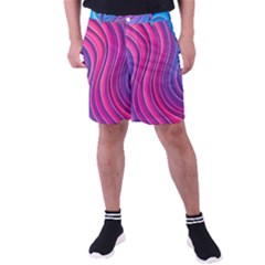 Spiral Swirl Pattern Light Circle Men s Pocket Shorts by Ndabl3x