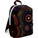 Abstract Geometric Pattern Zip Up Backpack View2