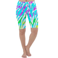 Animal Print Bright Abstract Cropped Leggings  by Ndabl3x