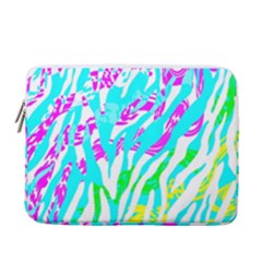 Animal Print Bright Abstract 13  Vertical Laptop Sleeve Case With Pocket by Ndabl3x