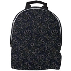 Midnight Blossom Elegance Black Backgrond Mini Full Print Backpack by dflcprintsclothing
