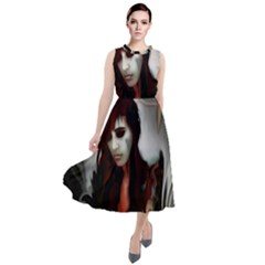 Melancholy Autumn Round Neck Boho Dress by MRNStudios