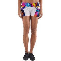 Wild Cat Yoga Shorts by Sosodesigns19