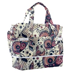 Paisley Print Musical Notes8 Sports Shoulder Bag With Shoes Compartment by RiverRootz
