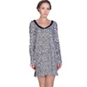 Fuck You Phrase Sketchy Drawing Motif Random Pattern Black Backgrond Long Sleeve Nightdress View1
