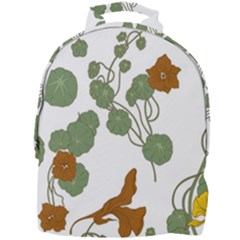 Nasturtium Flowers Plant Leaves Mini Full Print Backpack by Ndabl3x