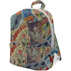 Paper Scattered Vintage Zip Up Backpack by Ndabl3x