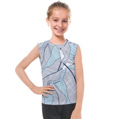 Tropical Flower Seamless Pattern Kids  Mesh Tank Top by Ket1n9