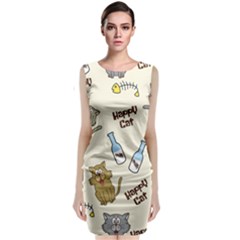 Happy Cats Pattern Background Classic Sleeveless Midi Dress by Grandong