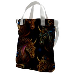 Pattern With Horses Canvas Messenger Bag by 2607694a