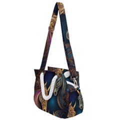 Pattern With Horses Rope Handles Shoulder Strap Bag by 2607694a