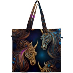 Pattern With Horses Canvas Travel Bag by 2607694a