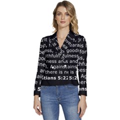 Galatians 5 Women s Long Sleeve Revers Collar Cropped Jacket by RiverRootz