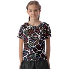 Mental Human Experience Mindset Kids  Frill Chiffon Blouse by Paksenen