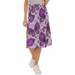 Butterflies Butterfly Insect Nature Midi Panel Skirt by Proyonanggan