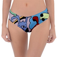 Graffiti Monster Street Theme Reversible Classic Bikini Bottoms by Bedest