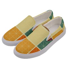 Square Cube Shape Colourful Men s Canvas Slip Ons by Proyonanggan
