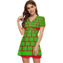 Keyboard Keys Computer Input Pc V-Neck High Waist Chiffon Mini Dress View2