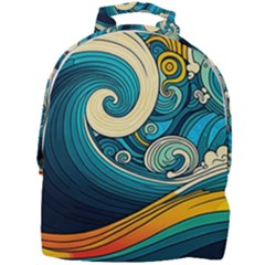 Waves Ocean Sea Abstract Whimsical Abstract Art 3 Mini Full Print Backpack by Ndabl3x