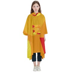 Watermelon Flower Kids  Hooded Rain Ponchos by Bedest
