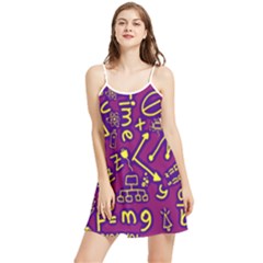 Background Doodles Math Summer Frill Dress by Bedest