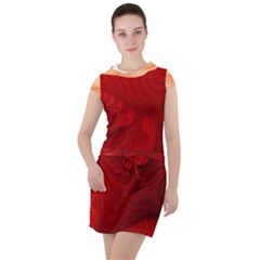 Lachs Kl Rotweissschwarz Kl Drawstring Hooded Dress by 2607694c