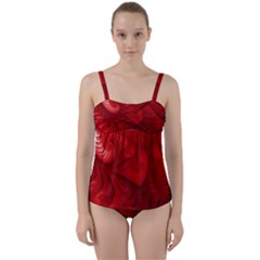 Lachs Kl Rotweissschwarz Kl Twist Front Tankini Set by 2607694c