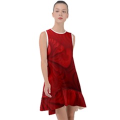 Lachs Kl Rotweissschwarz Kl Frill Swing Dress by 2607694c