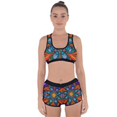 Schwarz Bunt Racerback Boyleg Bikini Set by 2607694c
