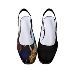 Schwarz Pferde Muster Women s Classic Slingback Heels by 2607694c