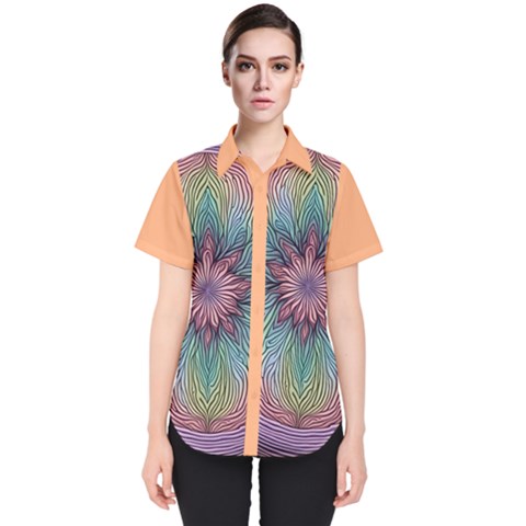 Orange3 Pattern 4 Women s Short Sleeve Shirt by 2607694c