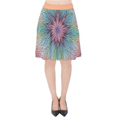 Orange3 Pattern 4 Velvet High Waist Skirt by 2607694c
