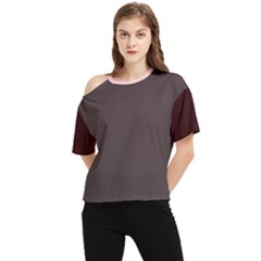 4 Farben One Shoulder Cut Out T-shirt by 2607694c
