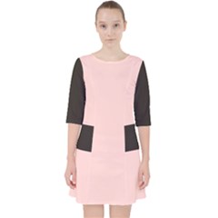 4 Farben  Quarter Sleeve Pocket Dress by 2607694c