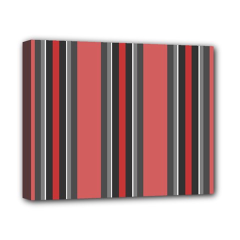 Rosa Grau Streifen Canvas 10  X 8  (stretched) by 2607694c