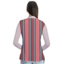 Rosa Grau Streifen Drape Collar Cardigan View2