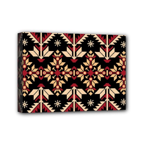 Vector Illustration Of Ukrainian Folk Seamless Pattern Ethnic Ornament Border Element Traditional Mini Canvas 7  X 5  (stretched) by Bedest