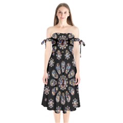 Photo Chartres Notre Dame Shoulder Tie Bardot Midi Dress by Bedest