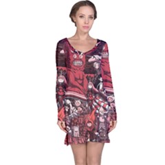 Adventure Time Cartoon Long Sleeve Nightdress by Bedest