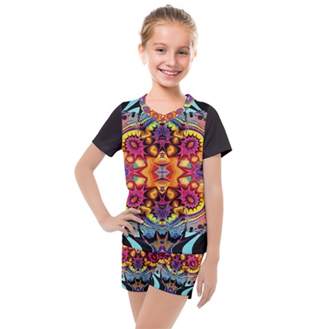Florales Muster Kids  Mesh T-shirt And Shorts Set by 2607694c