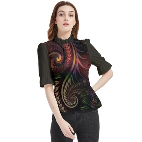 Fractal 1 Frill Neck Blouse by 2607694c
