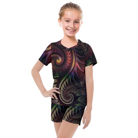 Fractal  Kids  Mesh T-shirt And Shorts Set by 2607694c