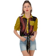 Fractal Tie Front Shirt  by 2607694c