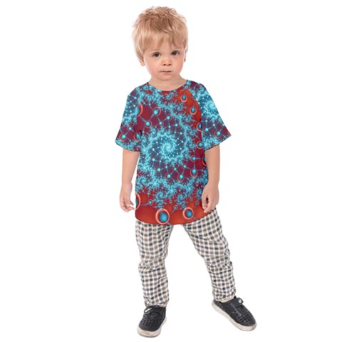 Fractal Pattern Background Kids  Raglan T-shirt by Ket1n9
