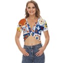 Mexican Talavera Pattern Ceramic Tiles With Flower Leaves Bird Ornaments Traditional Majolica Style Twist Front Crop Top View1