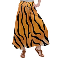Tiger Skin Pattern Women s Satin Palazzo Pants by Ket1n9