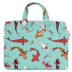 Pattern With Koi Fishes Macbook Pro 13  Double Pocket Laptop Bag by Ket1n9
