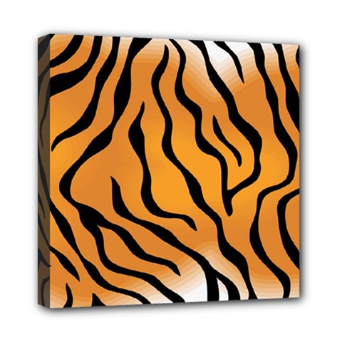 Tiger Skin Pattern Mini Canvas 8  X 8  (stretched) by Ket1n9